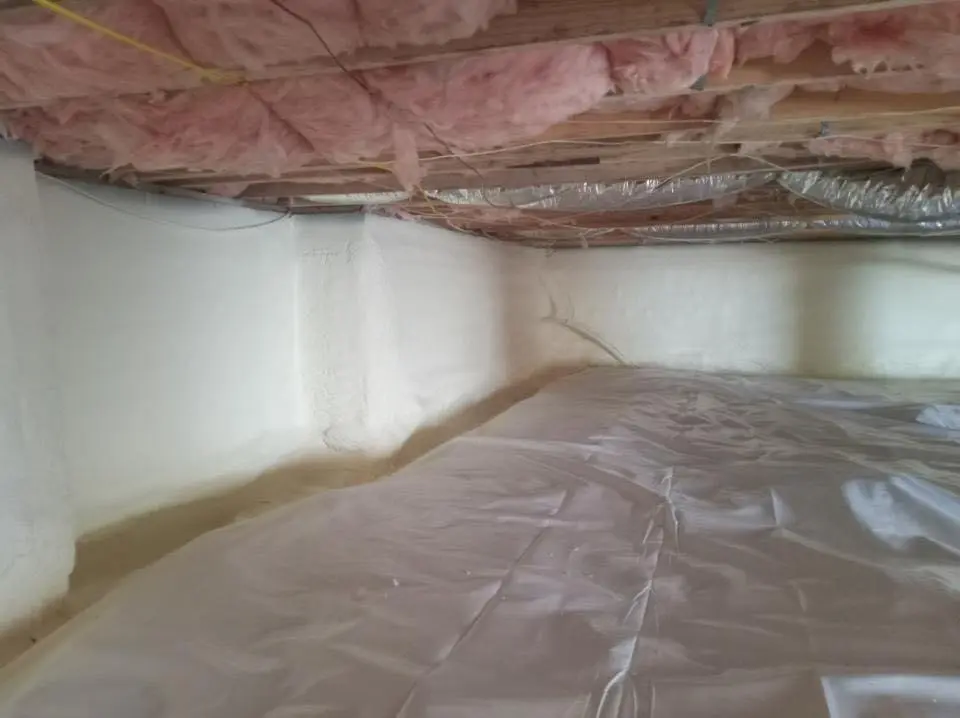 Crawl space encapsulation with closed-cell spray foam for Spray Foam Roofing in Vidor